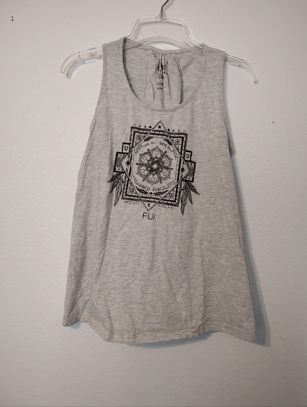 Hard Rock Couture Laced Back Metallic Accents Tank Top